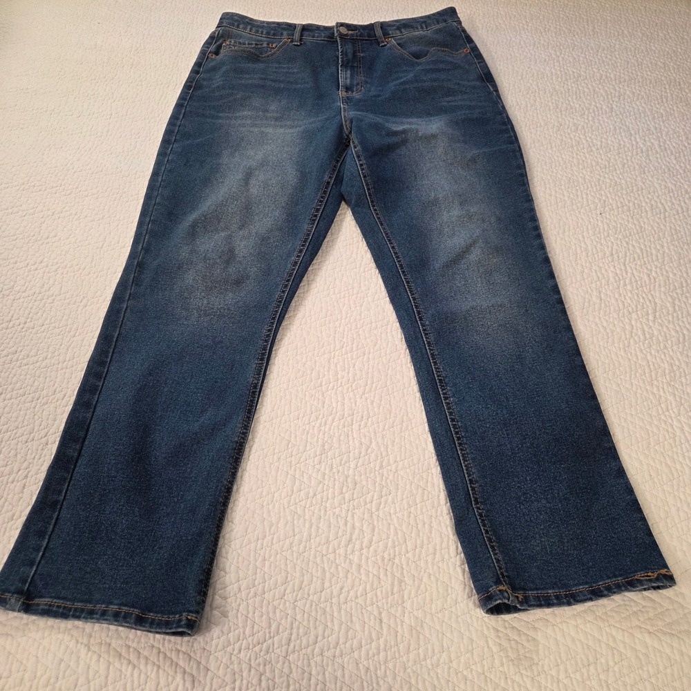 Frye Mens Blue High Rise Straight Leg Stretch Denim Jeans Size 10/30 Medium Wash